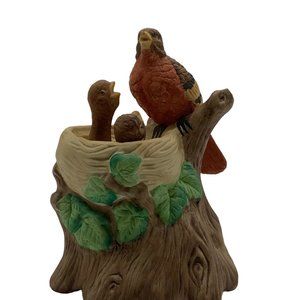 Gorham Mother Bird Feeding Babies Figurine, Musical and Movement
